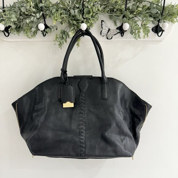 3.1 Phillip Lim for Target Black Faux Leather Expandable Shoulder Tote Bag - Picture 1 of 11